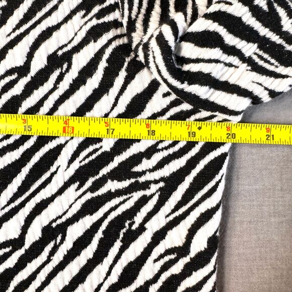 Ruby Rd Sweater Women's Small Zebra Animal Print 3/4 Zip Long Sleeve Pullover - Picture 6 of 10